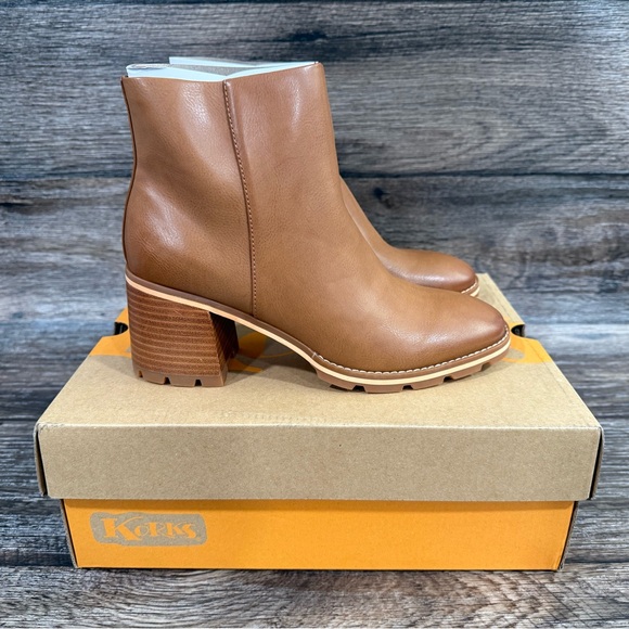 KORKS Chandler Heeled Bootie LIGHT TAN NEW SZ 6.5 - Picture 9 of 11